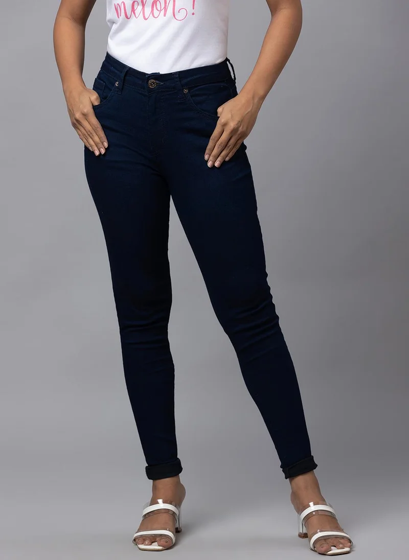 globus Globus Women Dark Blue Mid-Rise Stretchable Skinny Fit Jeans